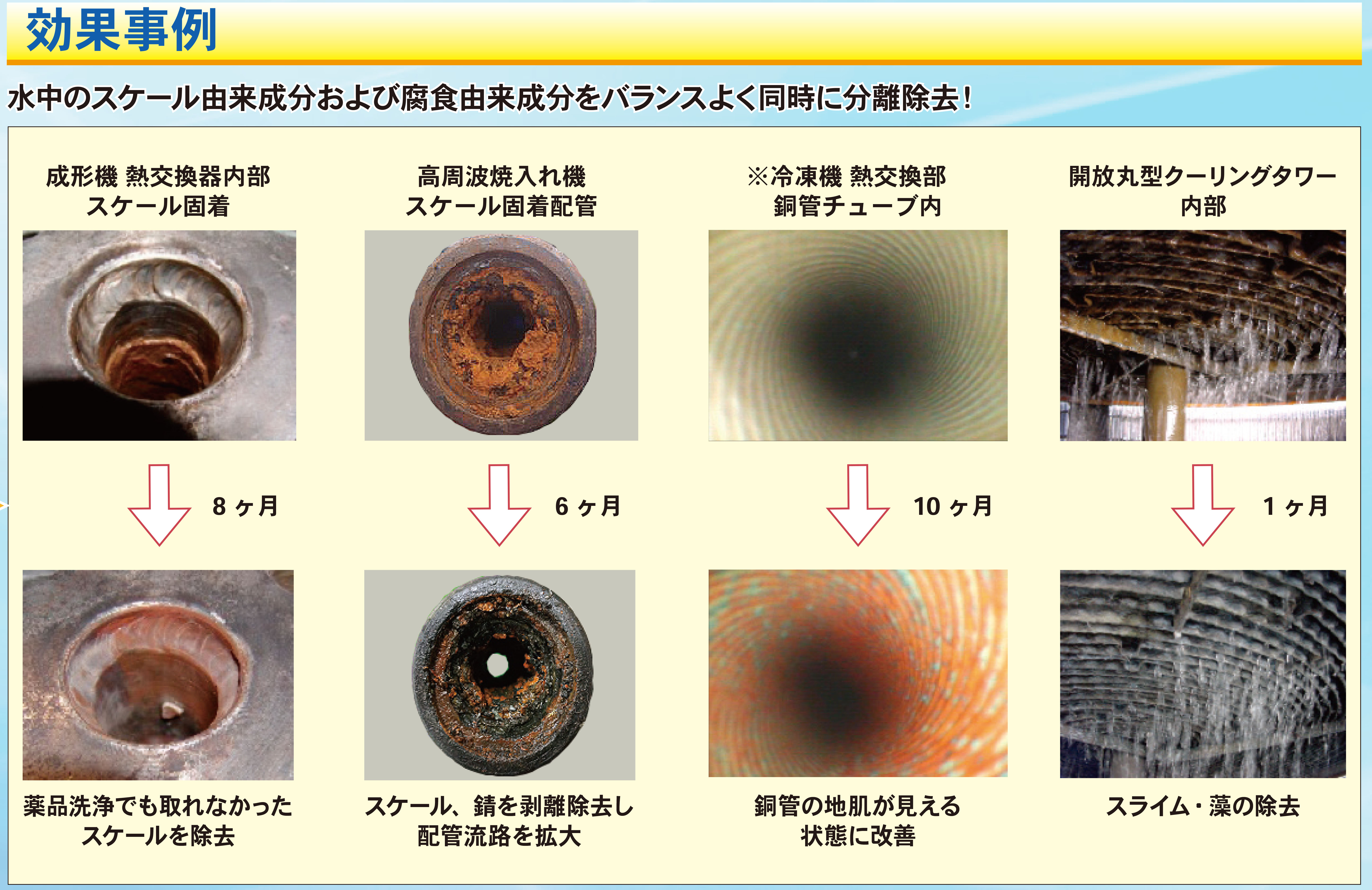スケール・腐食成分を除去